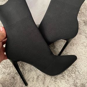 Steve Madden Century Black Mesh Bootie